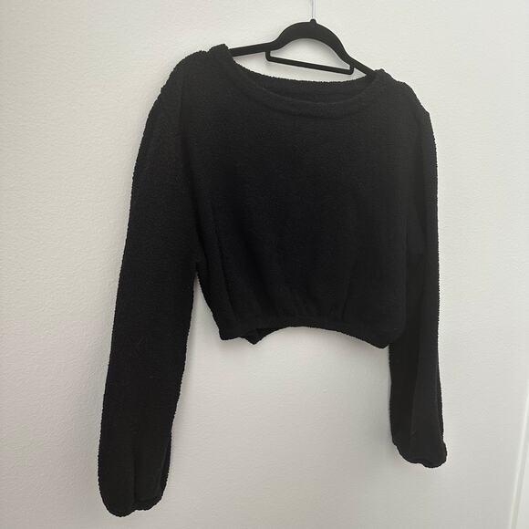 Buffbunny Cloud Long Sleeve Crop Onyx Black Size Medium - Picture 2 of 6
